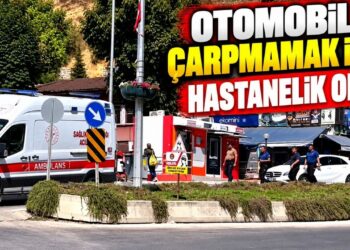 OTOMOBİLE ÇARPMAMAK İÇİN HASTANELİK OLDU